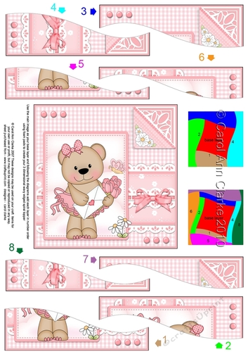 Cute Little Livvy Bear & Lace Wavy Spiral Side Stacker