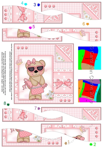 Cute Little Livvy Bear & Lace Wavy Spiral Side Stacker
