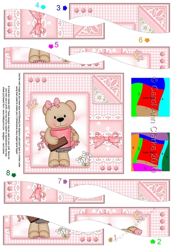 Cute Little Livvy Bear & Lace Wavy Spiral Side Stacker