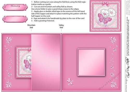 Fluttery Butterfly - No-Hole Fold Back Card