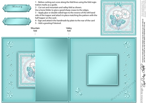 Fluttery Butterfly - No-Hole Fold Back Card