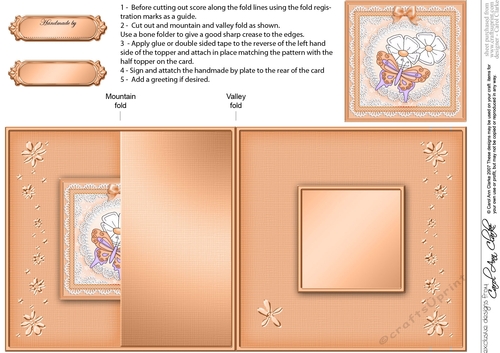 Fluttery Butterfly - No-Hole Fold Back Card