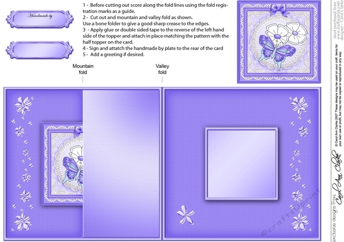 Fluttery Butterfly - No-Hole Fold Back Card