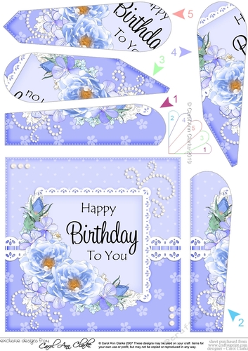 A Touch of Elegance Flowers, Pearls and Lace Fan Pyramage Topper
