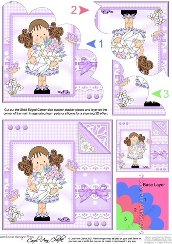 Cute Girlz & Lace Shell Edged Corner Side Stacker