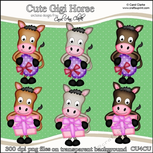 GiGi Horse - CU4CU Digital Clip Art Set