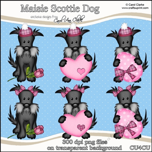 Maisie Scottie Dog - CU4CU Digital Clip Art Set