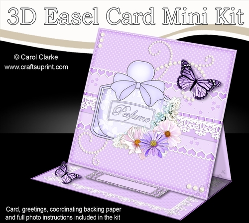 3D Easel Card Mini Kit - Pretty Perfume, Flowers & Lace