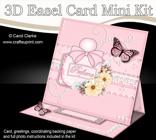 3D Easel Card Mini Kit - Pretty Perfume, Flowers & Lace