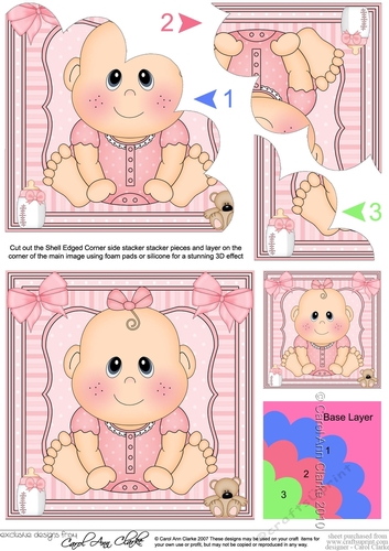 Cute New Baby Shell Edged Corner Side Stacker