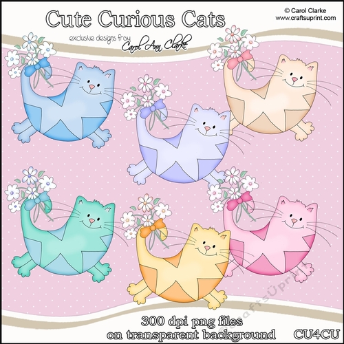 Curious Cats - CU4CU Digital Clip Art Set