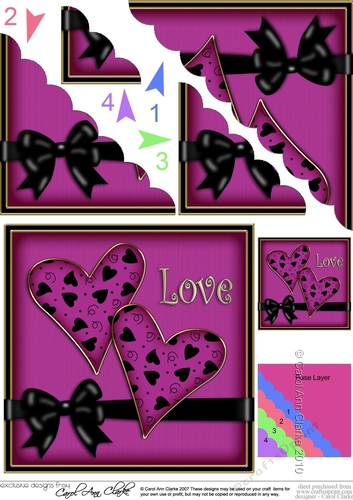 Love Hearts - Scalloped Corner Stacker