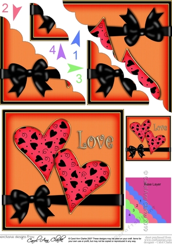 Love Hearts - Scalloped Corner Stacker
