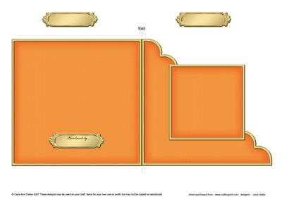 Square Cut and Fold Corner Card Plain Card Base