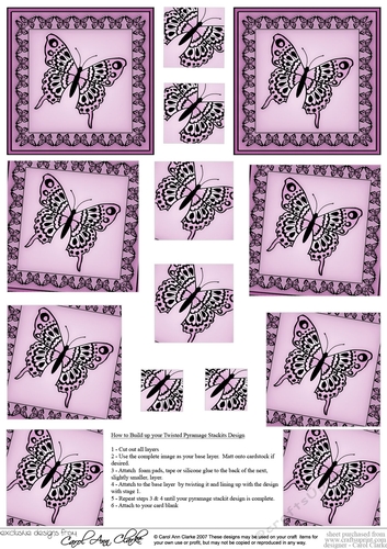 Big Butterfly  - Twisted Pyramage sheet
