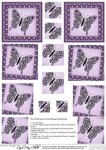 Big Butterfly  - Twisted Pyramage sheet