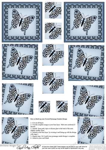 Big Butterfly  - Twisted Pyramage sheet