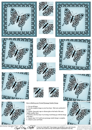 Big Butterfly  - Twisted Pyramage sheet