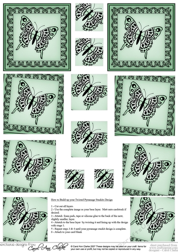 Big Butterfly  - Twisted Pyramage sheet