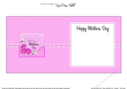 Mothers Day Flowers, Lace & Pearls square landscape insert