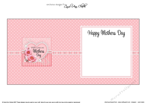 Mothers Day Flowers, Lace & Pearls square landscape insert