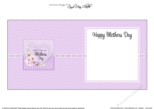 Mothers Day Flowers, Lace & Pearls square landscape insert