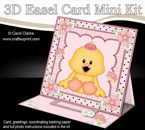 3D Easel Card Mini Kit - Cute Little Chick