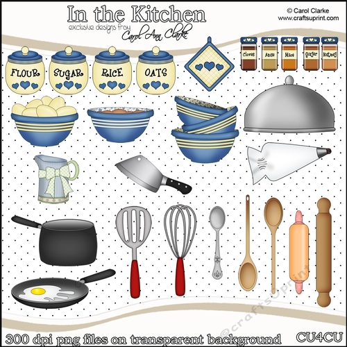 In the Kitchen - CU4CU Digital Clip Art Set