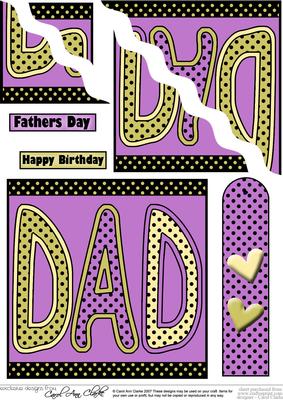 Luscious Berries Dad Quick Card Wavy Corner Side Stacker