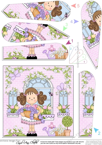 Rose Cottage Girlz - Fan Pyramage Topper