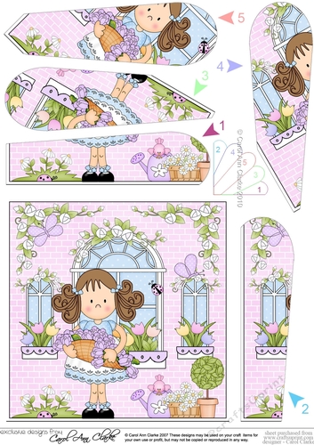 Rose Cottage Girlz - Fan Pyramage Topper