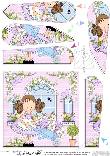 Rose Cottage Girlz - Fan Pyramage Topper