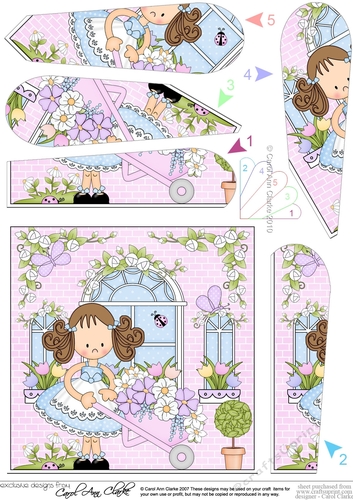 Rose Cottage Girlz - Fan Pyramage Topper