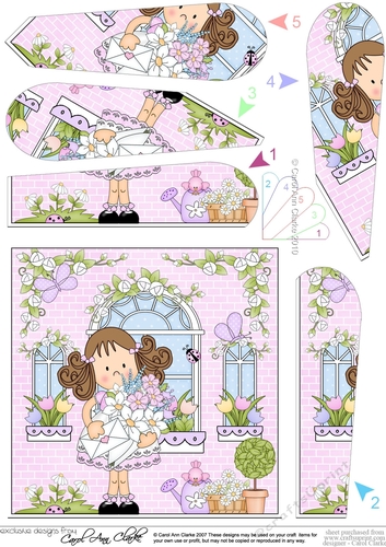 Rose Cottage Girlz - Fan Pyramage Topper