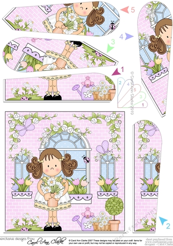 Rose Cottage Girlz - Fan Pyramage Topper