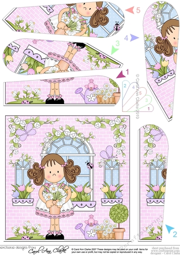 Rose Cottage Girlz - Fan Pyramage Topper