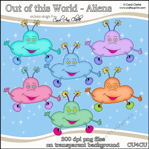 Out of this World - Aliens - CU4CU Digital Clip Art Set