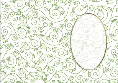 A5 Pretty Rose Swirls Card Front or Insert