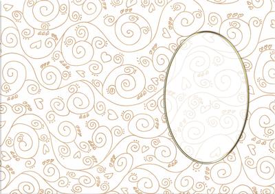 A5 Pretty Rose Swirls Card Front or Insert