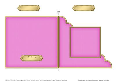 Square Cut and Fold Corner Card Plain Card Base