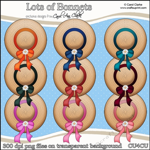 Lots of Bonnets - CU4CU Digital Clip Art Set