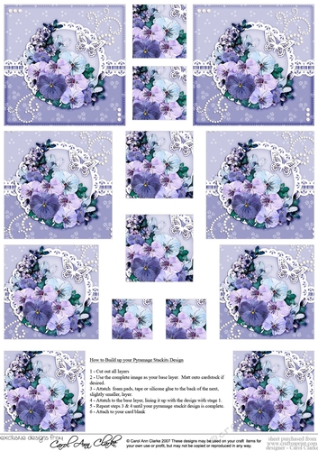A Touch of Elegance Flowers Pearls and Lace - Pyramage sheet