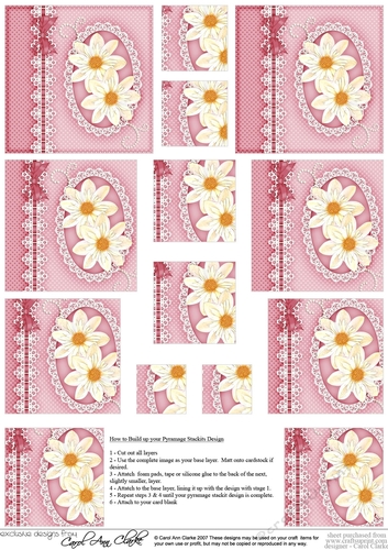 A Touch of Elegance Flowers Pearls and Lace - Pyramage sheet