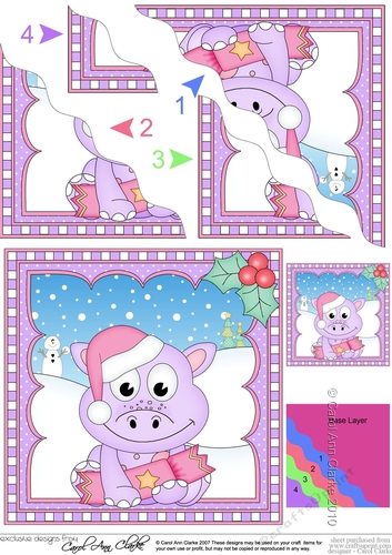 Christmas Dinosaur Wavey Corner Stacker