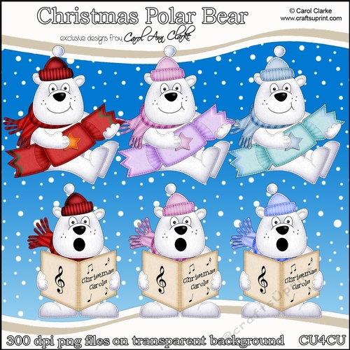 Christmas Polar bears - CU4CU Digital Clip Art Set