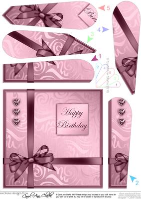 Elegant Flopurish Quick Card with Fan Pyramage Topper