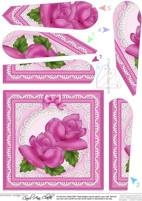 Just Roses Quick Card with Fan Pyramage Topper