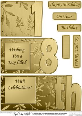 18th Elegant Metallic Book Sheet