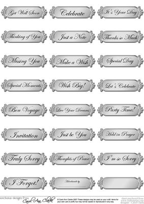A 2nd Set of Metallic Everyday Mixed Greetings Text Plates