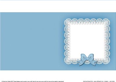 Square Pearls and Lace Card Front or Insert